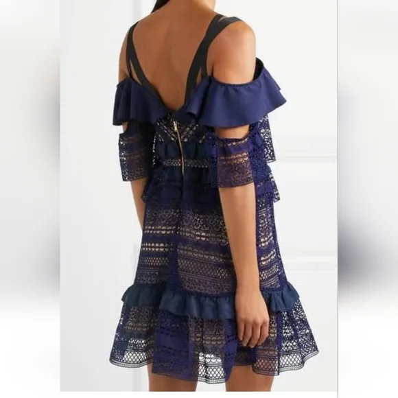 Self-portrait Navy Blue Mini Dress - Picture 4 of 12